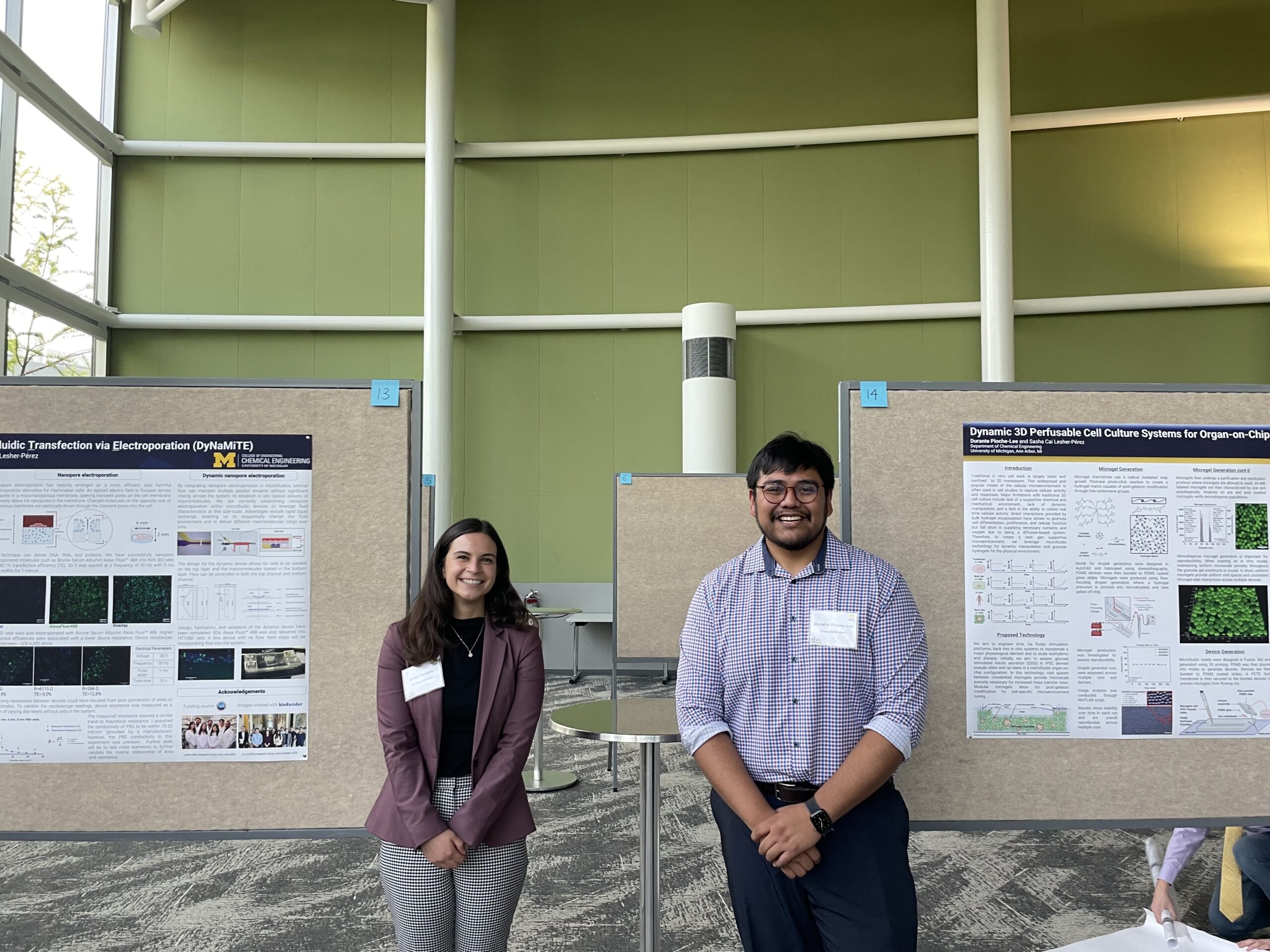 Emily and Dante present posters at 2023 ChE Symposium